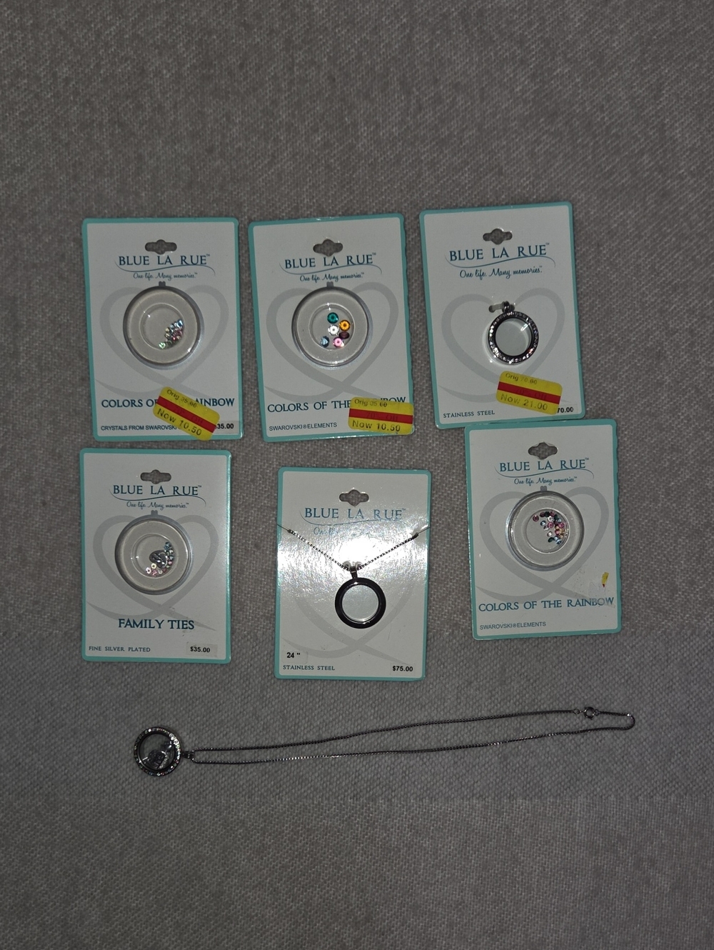BLUE LA RUE Stainless Steel Lot Of 6 NWT & 1 Loose Necklace